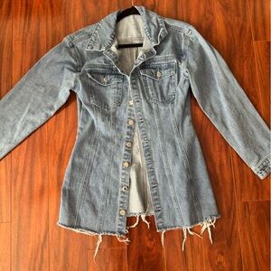 Pretty Little Thing Blue Denim Distressed Dress